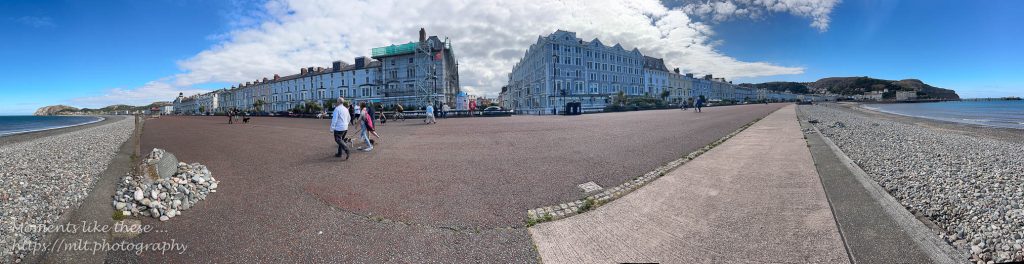 Extreme panoramic view of Llandudo Promenade
